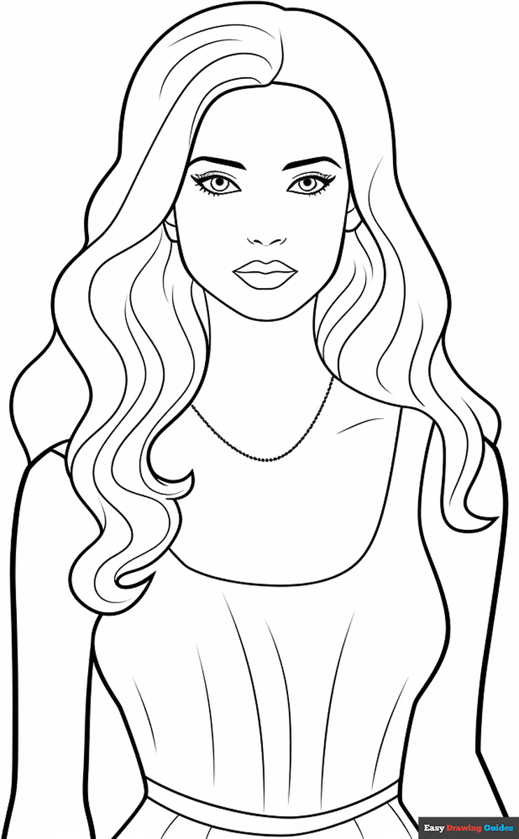 Printable Easy Barbie Coloring Pages Pretty Barbie Coloring Page Easy Drawing Guides Printable Easy Barbie Coloring Pages Pretty Barbie Coloring Page Easy Drawing Guides