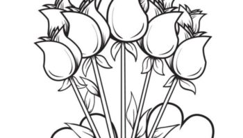 Printable Hearts And Flowers Valentine Coloring Sheet instant Download digital File 8 X 10 Printable Valentine adult Coloring Download Etsy