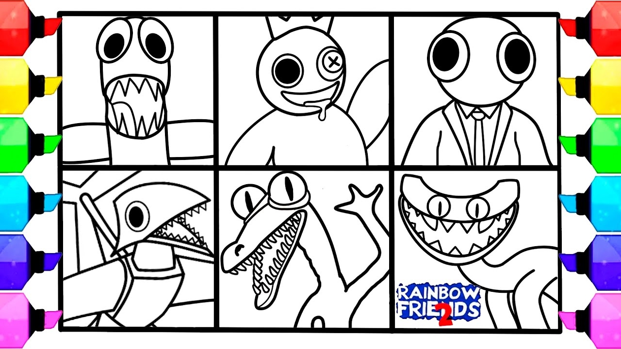 rainbow friends coloring pages all characters rainbow friends coloring pages all characters