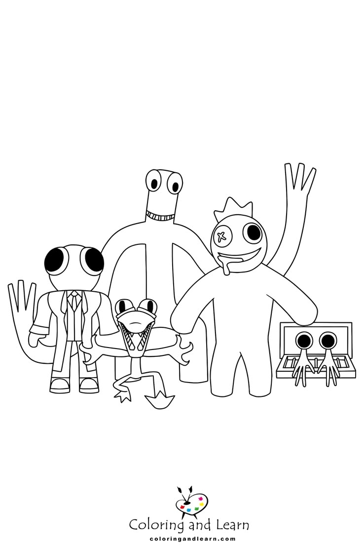 Rainbow Friends Coloring Pages Rainbow Friends Coloring Pages