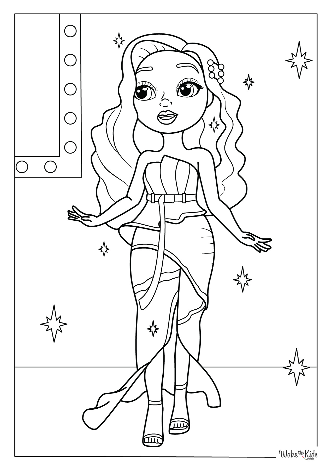 rainbow high characters coloring pages