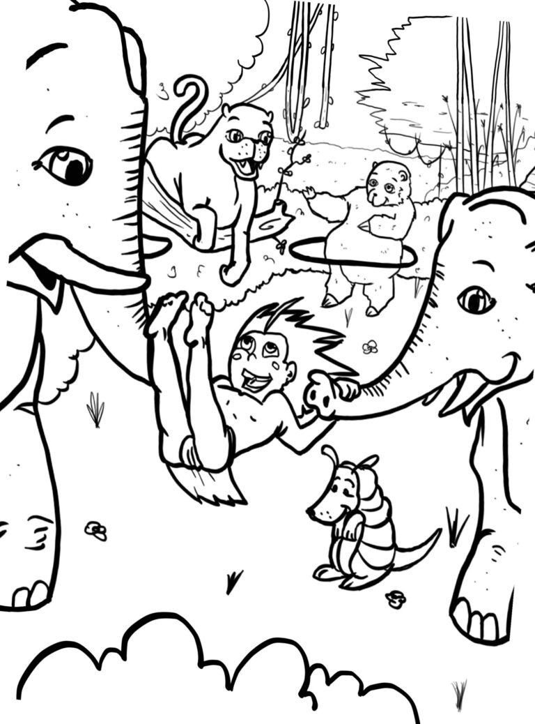Read And Color Jungle Book Story Language Arts Lady Store