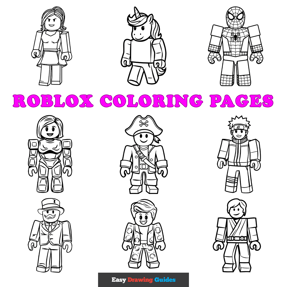 Roblox Coloring Pages For Kids 16 Printable Sheets Roblox Coloring Pages For Kids 16 Printable Sheets