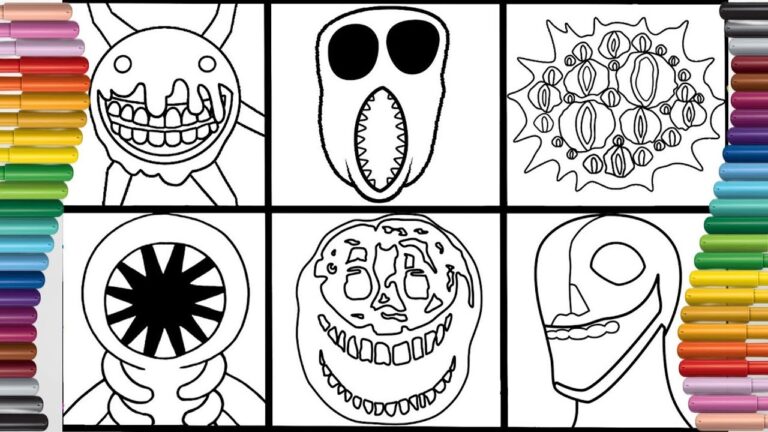 Roblox Doors Coloring Pages How To Color All Monsters Robin Hustin X TobiMorrow Light It Up NSC YouTube