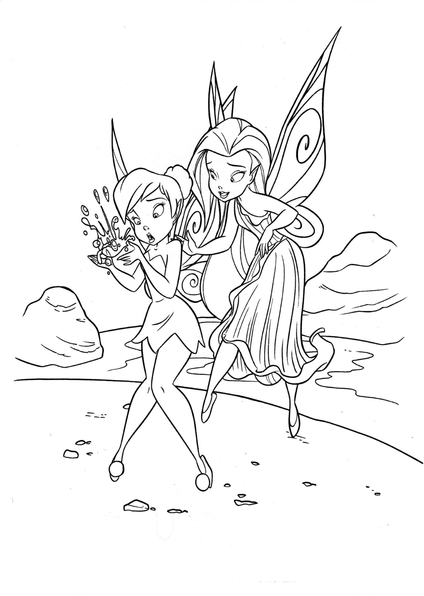 tinkerbell characters coloring pages