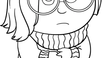 Sadness From Inside Out Coloring Page Easy Drawing Guides