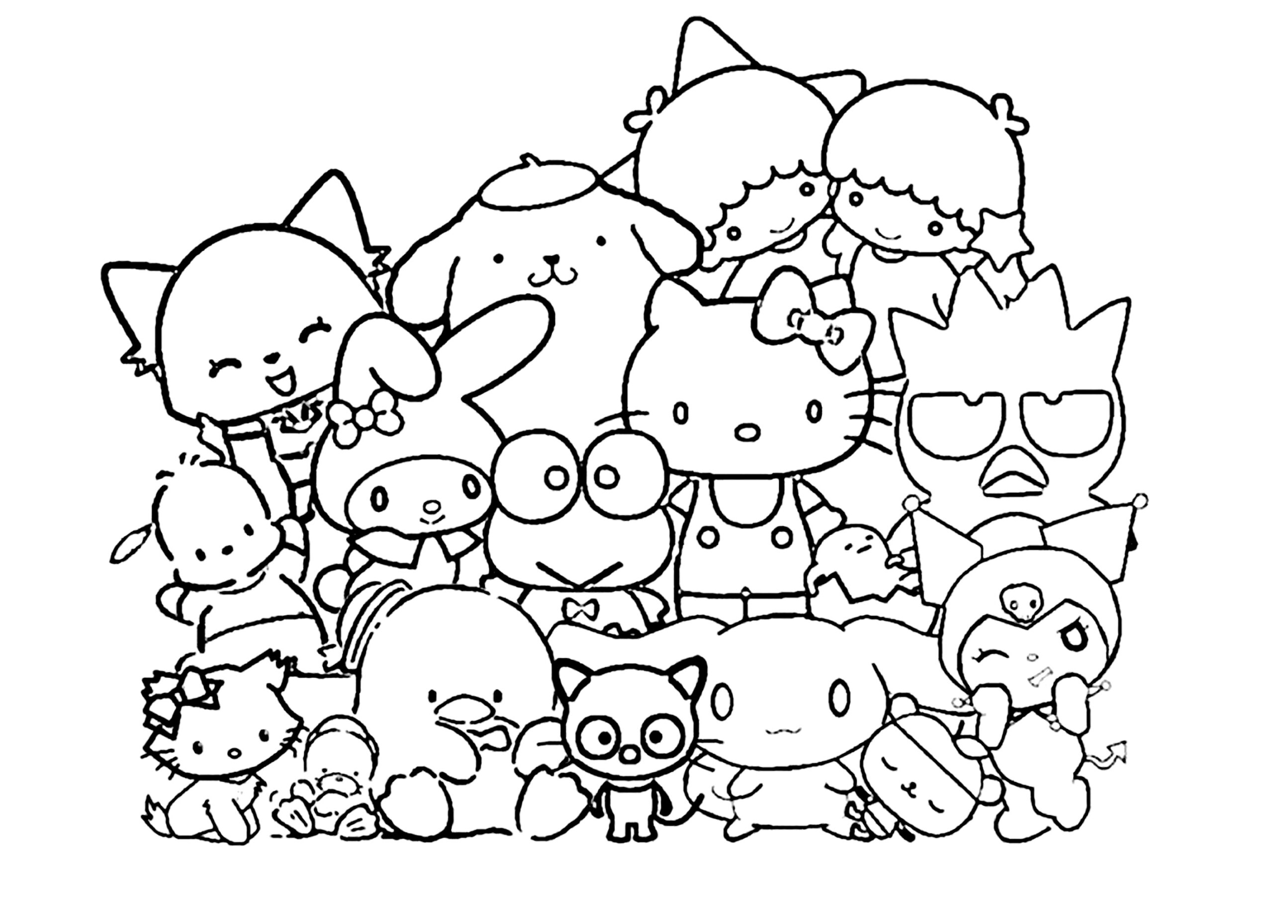 sanrio characters coloring pages kuromi