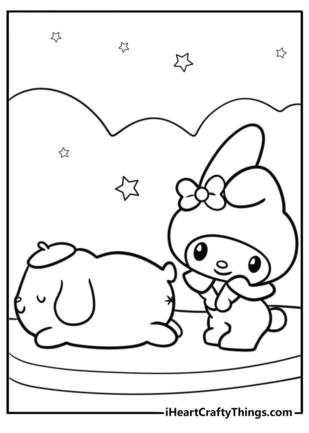 sanrio characters coloring page sanrio characters coloring page