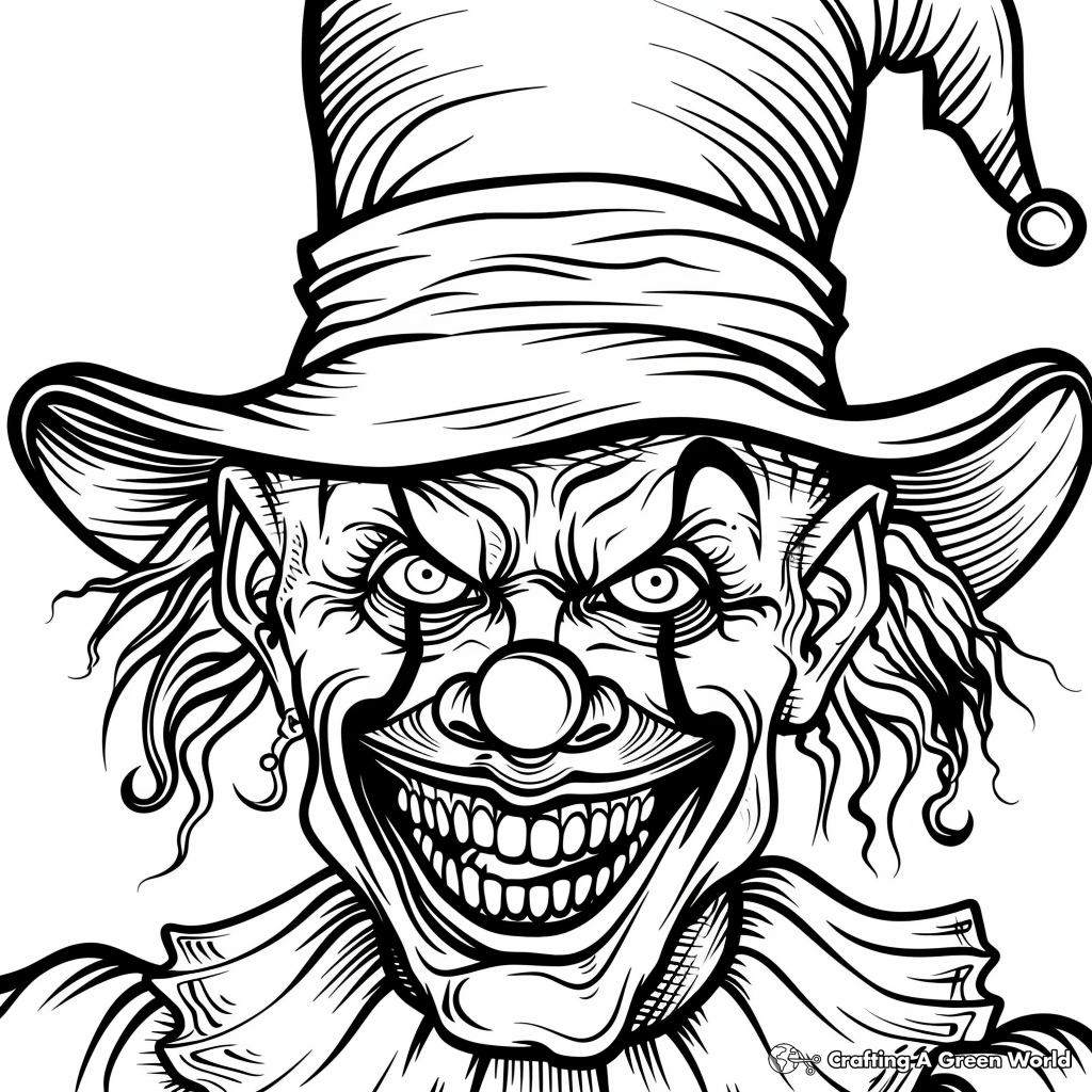 Scary Clown Coloring Pages Free Printable Scary Clown Coloring Pages Free Printable