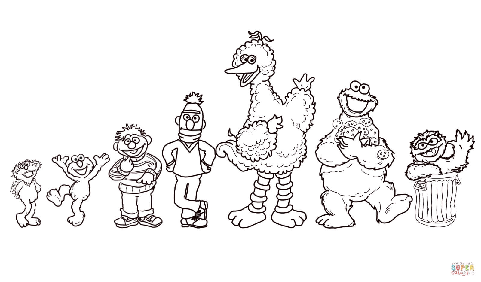 sesame street characters coloring pages sesame street characters coloring pages