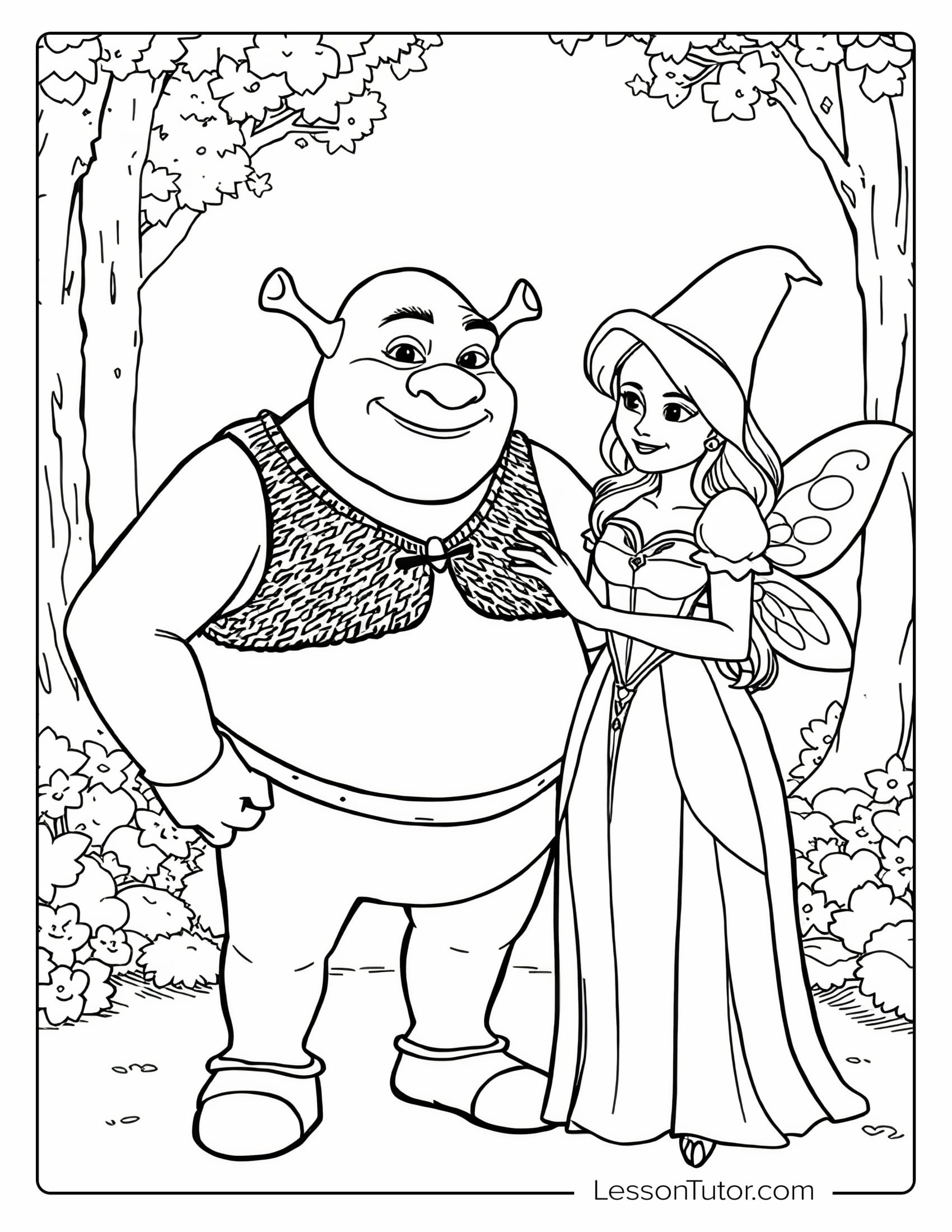 shrek characters coloring pages shrek characters coloring pages