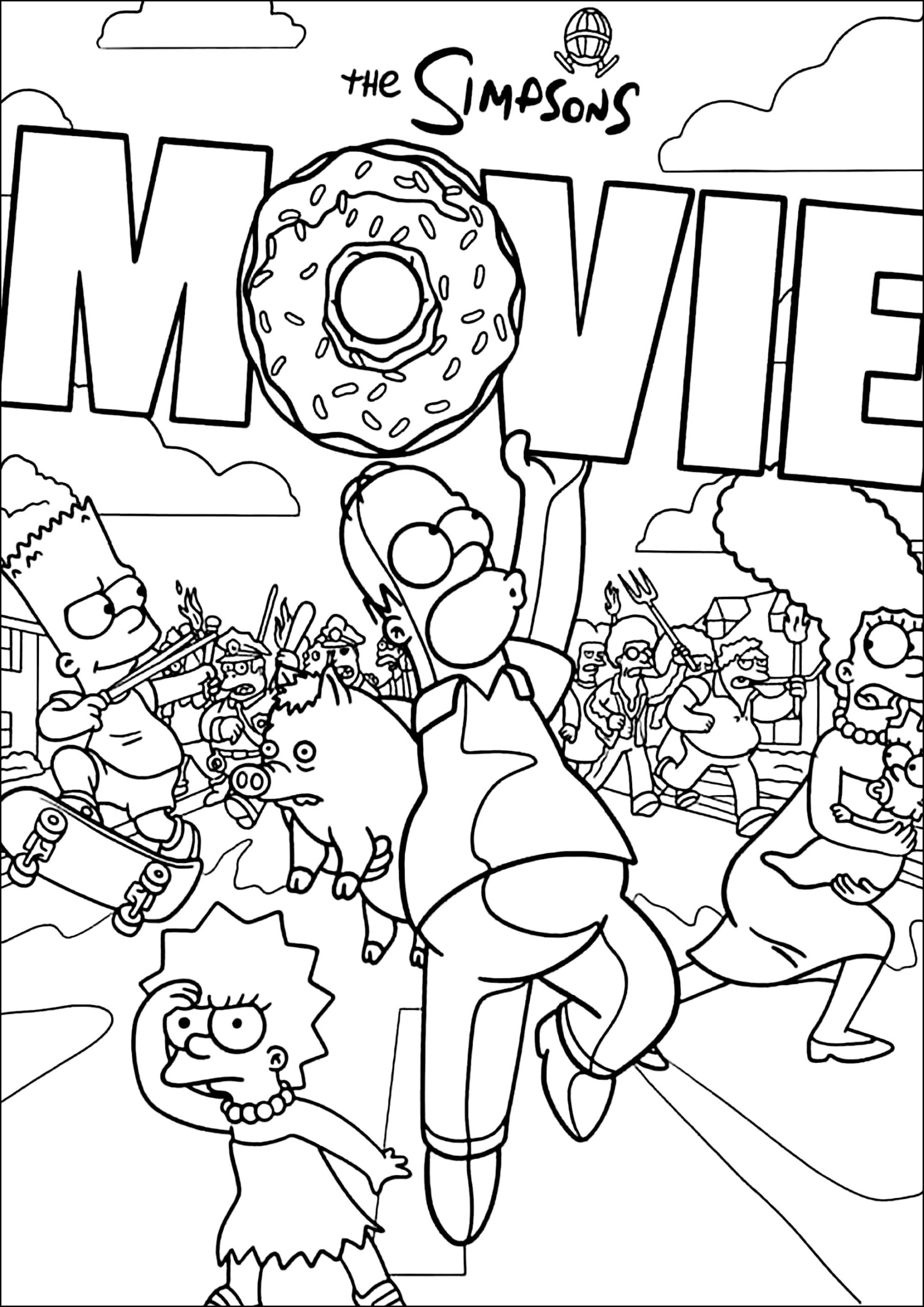 Simpsons Movie Poster The Simpsons Coloring Pages