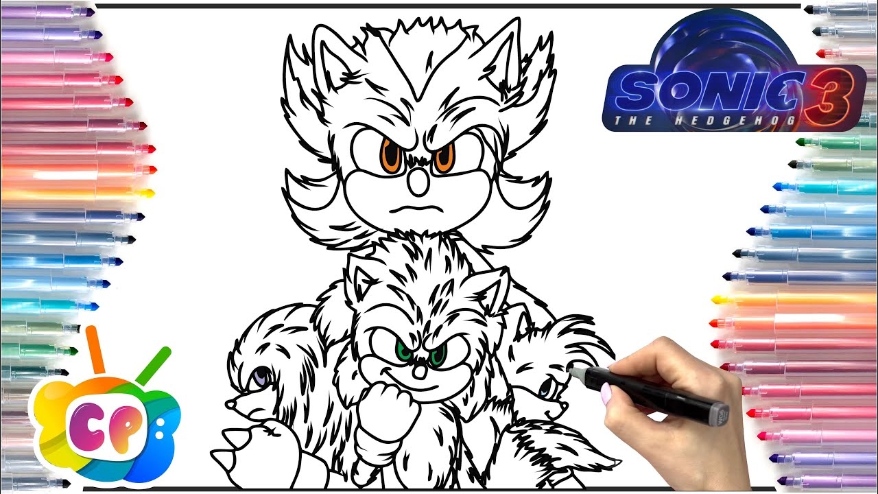 Sonic 3 Trailer Sonic Coloring Page NEW How To Draw Shadow The Hedgehog Easy YouTube