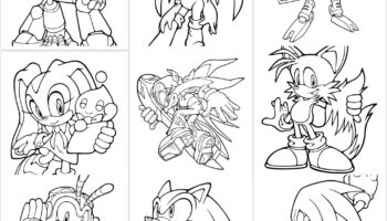 Sonic Coloring Pages For Children And Adults anime Art digital Download kids Fun Activities hedgehog Coloring boys Print Book Etsy