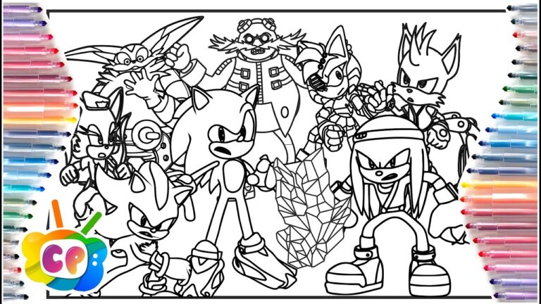 Sonic Prime 3 Coloring Page Sonic Prime ALL CHARACTERS NoCopyrightSounds YouTube