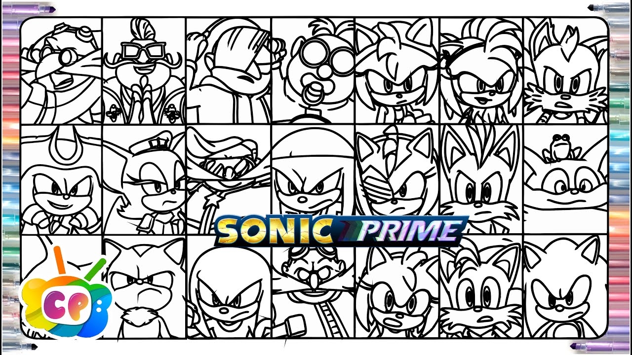 Sonic Prime All Characters Coloring Sonic Characters Sonic The Hedgehog 3 sonic3movie sonic3 YouTube