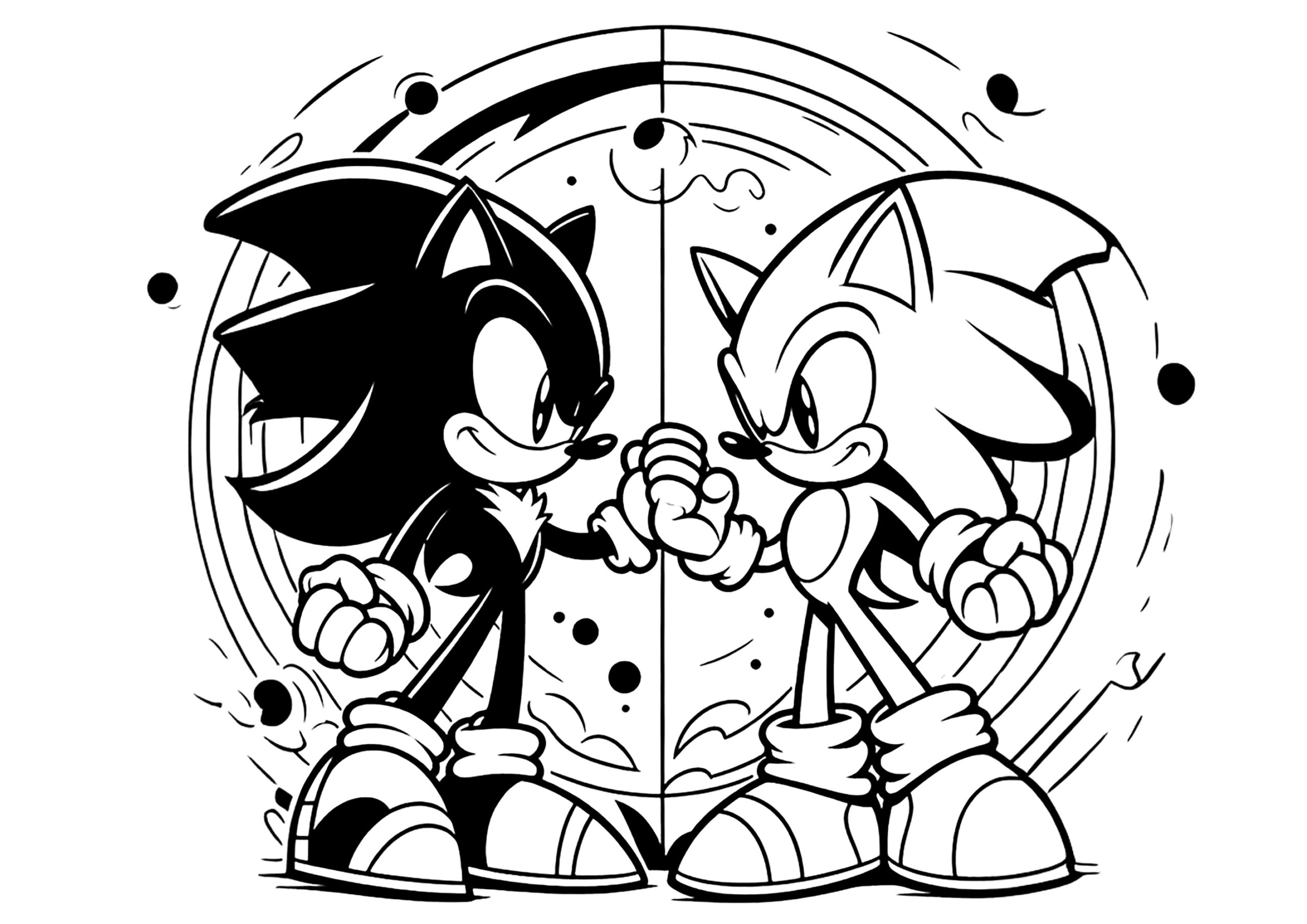 Sonic Ready To Face His Evil Alter Ego Sonic Coloring Pages Sonic Ready To Face His Evil Alter Ego Sonic Coloring Pages