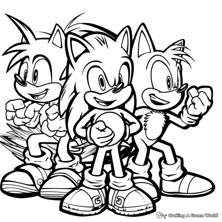 Sonic The Hedgehog Movie Coloring Pages Free Printable 