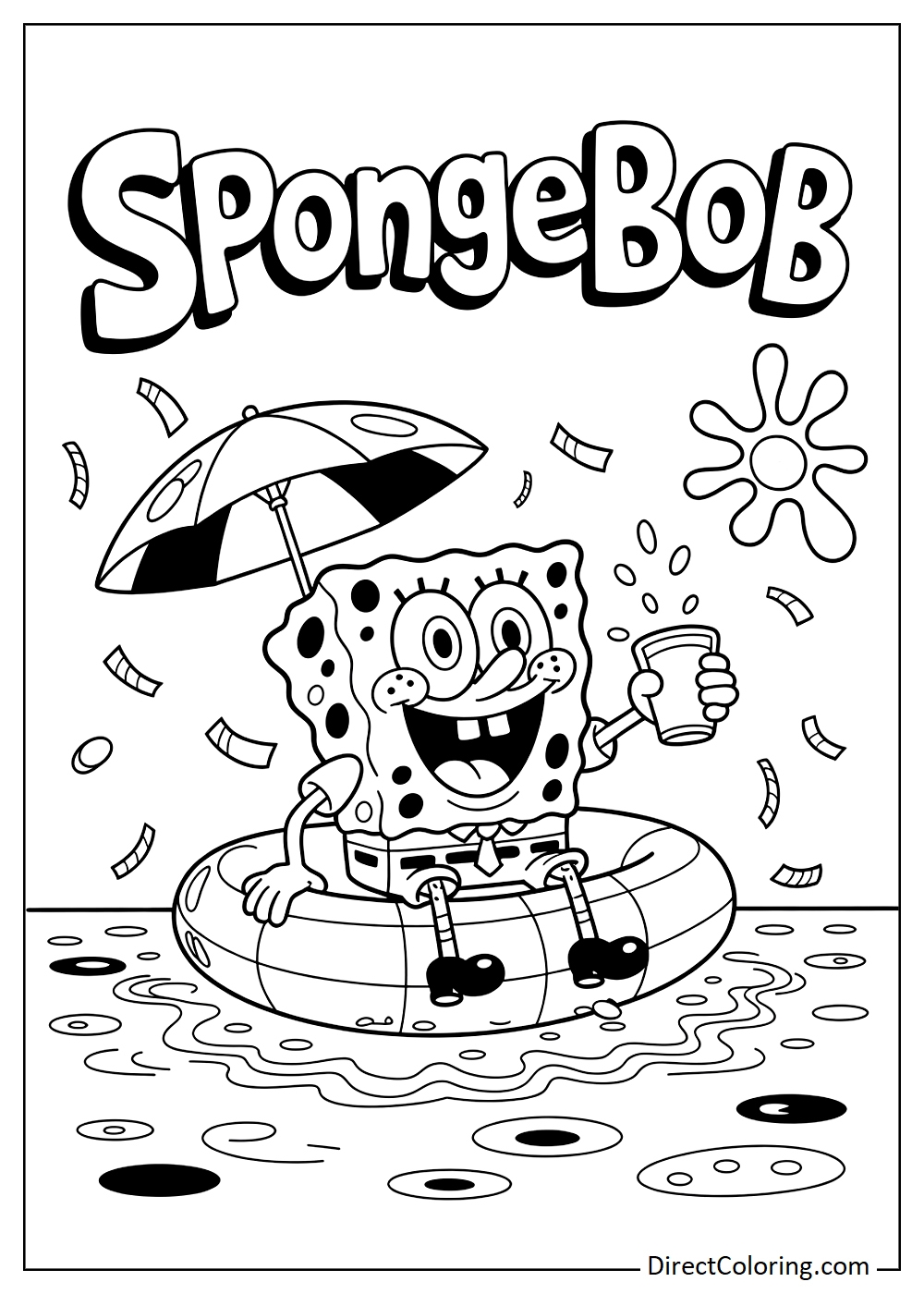 SpongeBob Coloring Pages Free PDF To Download And Print
