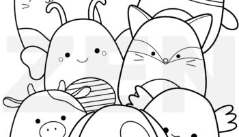 Squishmallow Coloring Page Printable Squishmallow Coloring Page Squishmallow Downloadable Coloring Sheet Coloring Page For Kids Coloring Etsy