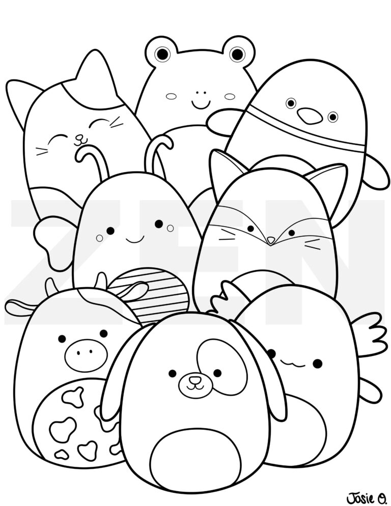 Squishmallow Coloring Page Printable Squishmallow Coloring Page Squishmallow Downloadable Coloring Sheet Coloring Page For Kids Coloring Etsy
