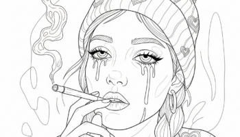 Stoner Girl Drip Eyes Coloring app