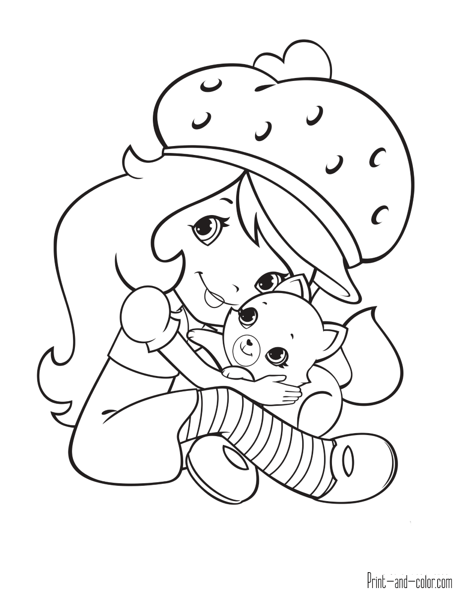 strawberry shortcake coloring pages all characters