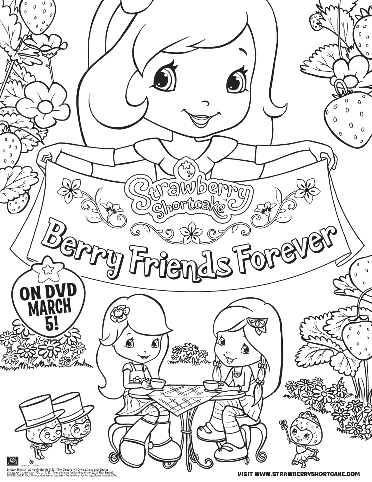 Strawberry Shortcake Coloring Sheet Mama Likes This
