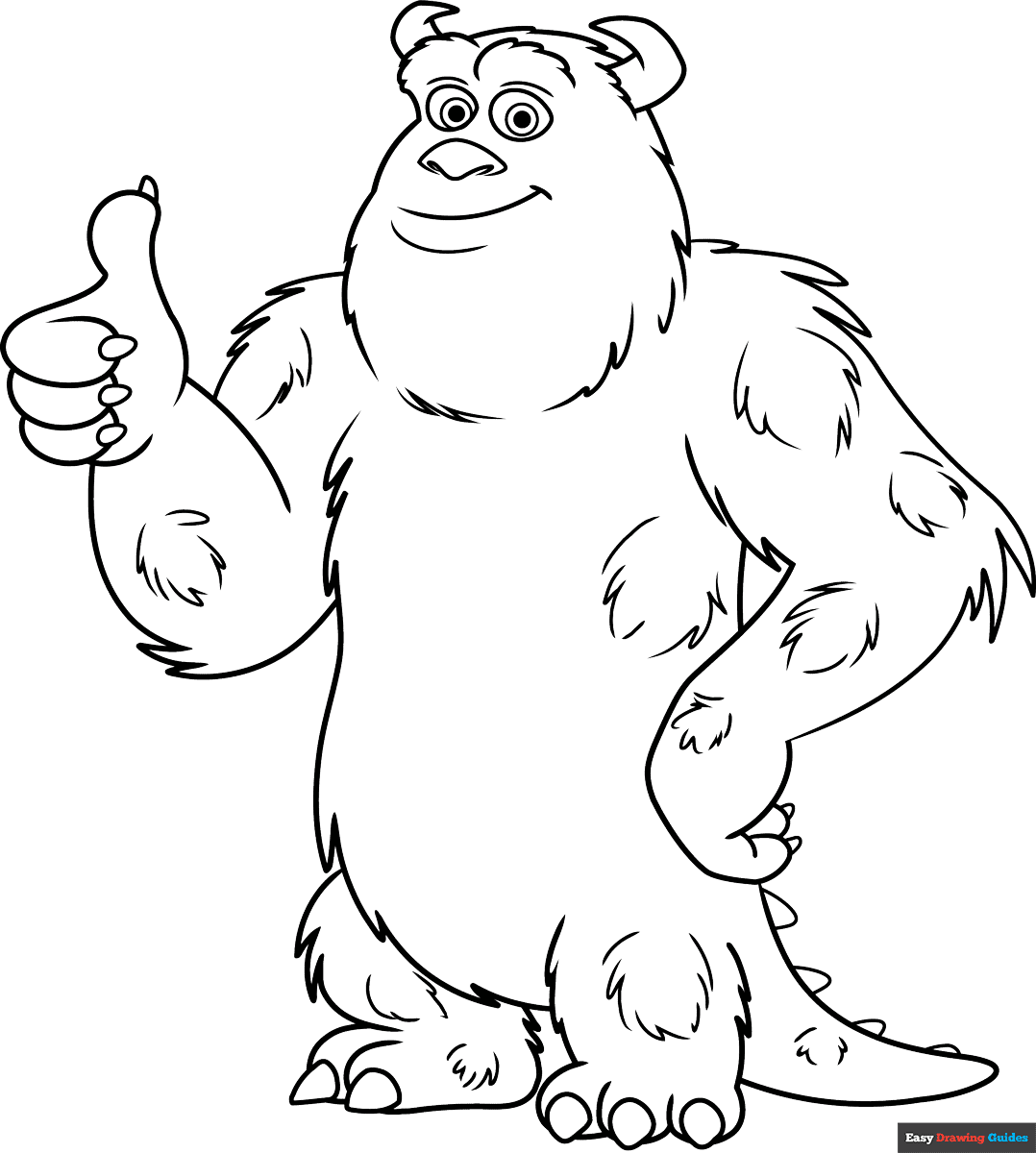 Sully From Monsters Inc Coloring Page Easy Drawing Guides Sully From Monsters Inc Coloring Page Easy Drawing Guides
