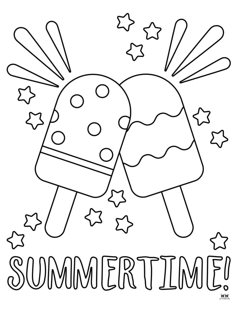 summertime coloring pages free printables