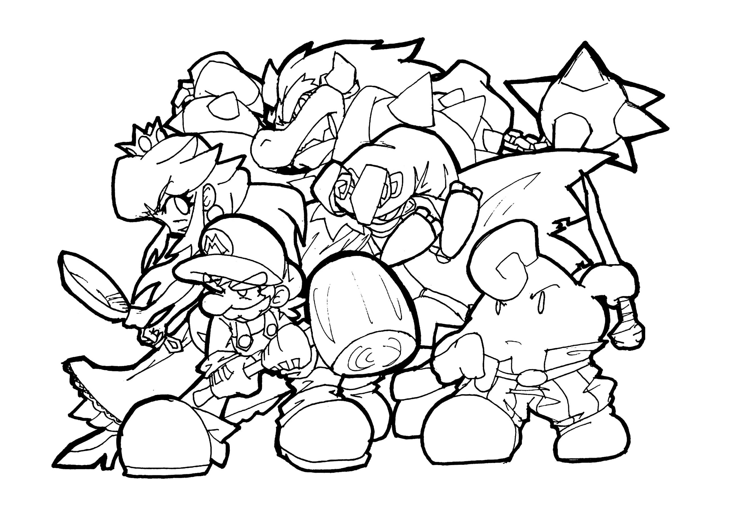 Super Smash Bros inspired Coloring Page Super Smash Bros Coloring Pages