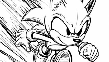 Super Sonic Coloring Pages Free Printable 