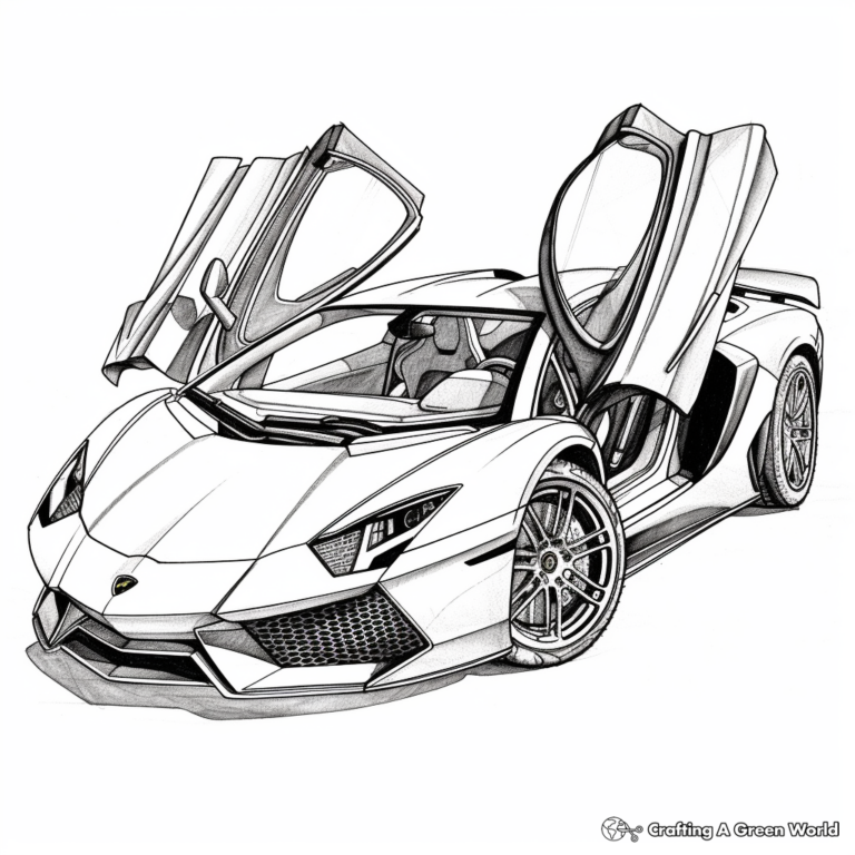 Supercar Coloring Pages Free Printable 