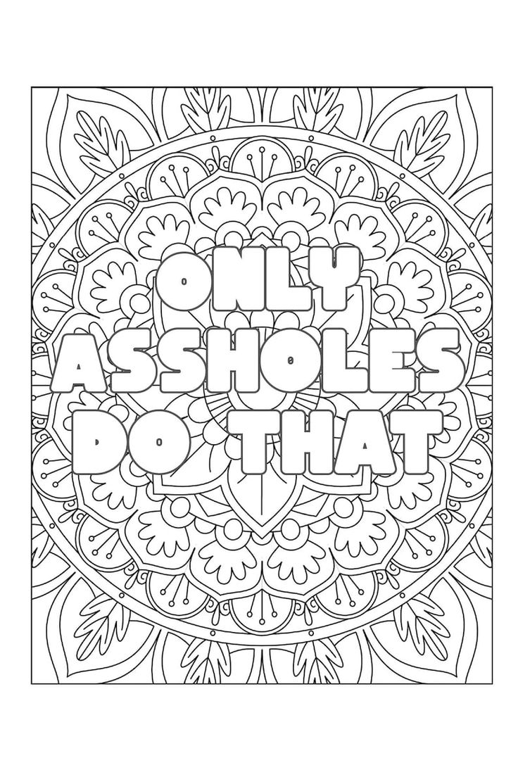 Swear Words Adult Coloring Book By GBN Publishing Club Adult Humor Coloring Pages printable PDF Download Etsy