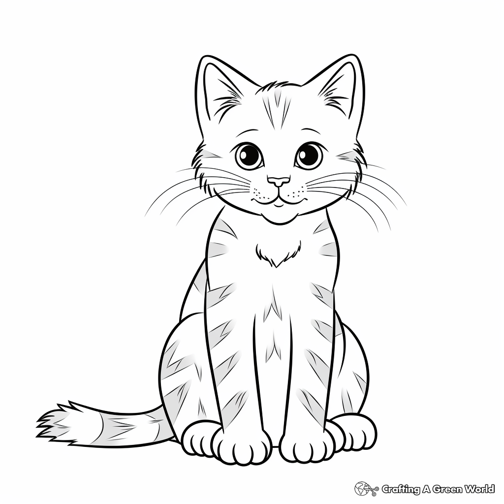 Tabby Cat Coloring Pages Free Printable 