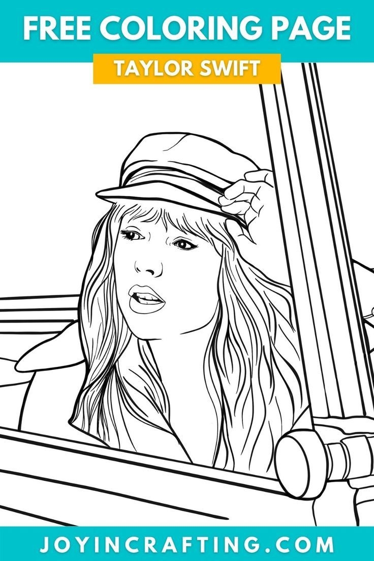 printable coloring pages of taylor swift