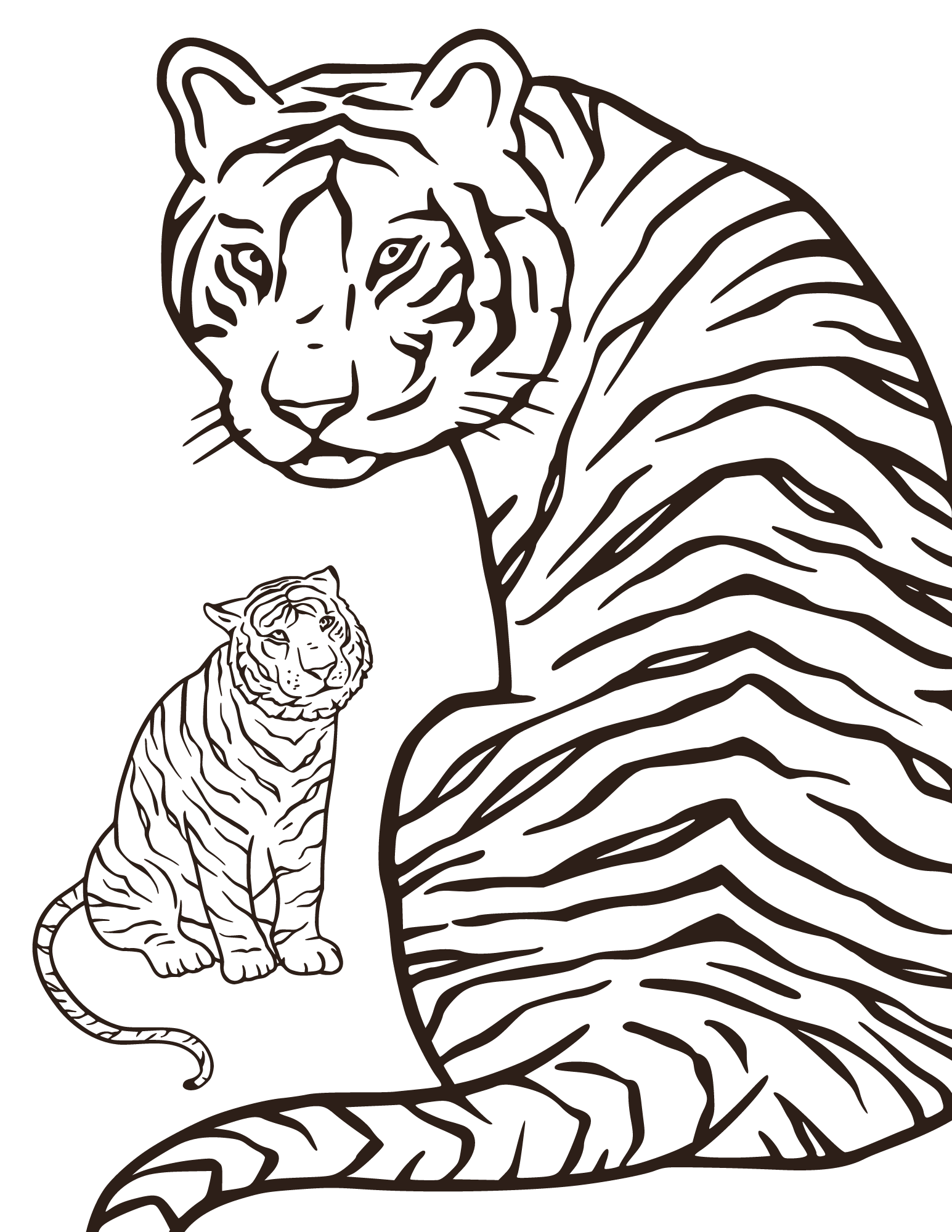 Terrific Tiger Coloring Pages For Kids And Adults Terrific Tiger Coloring Pages For Kids And Adults