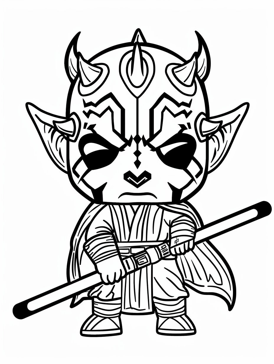 The Force Is Strong With Cuteness Nearly 200 Printable Chibi Star Wars Coloring Pages Digital Download Etsy