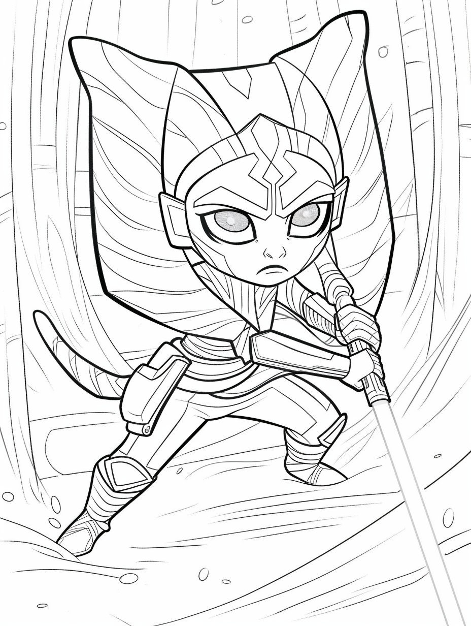 The Force Is Strong With Cuteness Nearly 200 Printable Chibi Star Wars Coloring Pages Digital Download Etsy