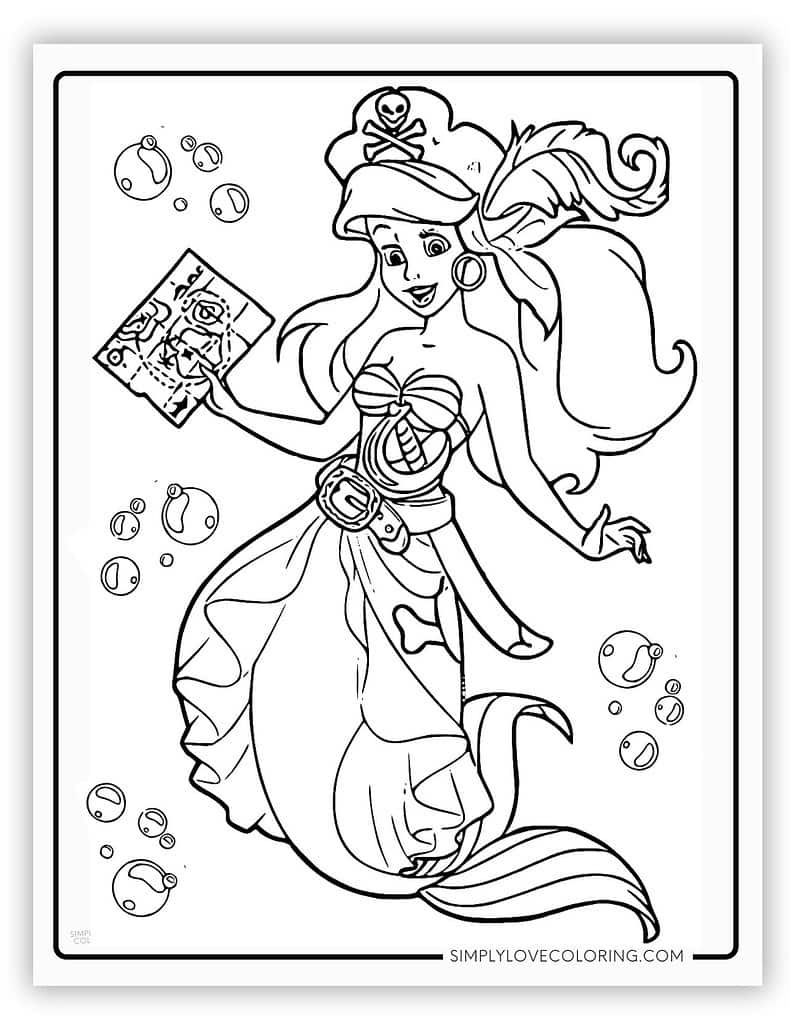 printable coloring pages ariel printable coloring pages ariel