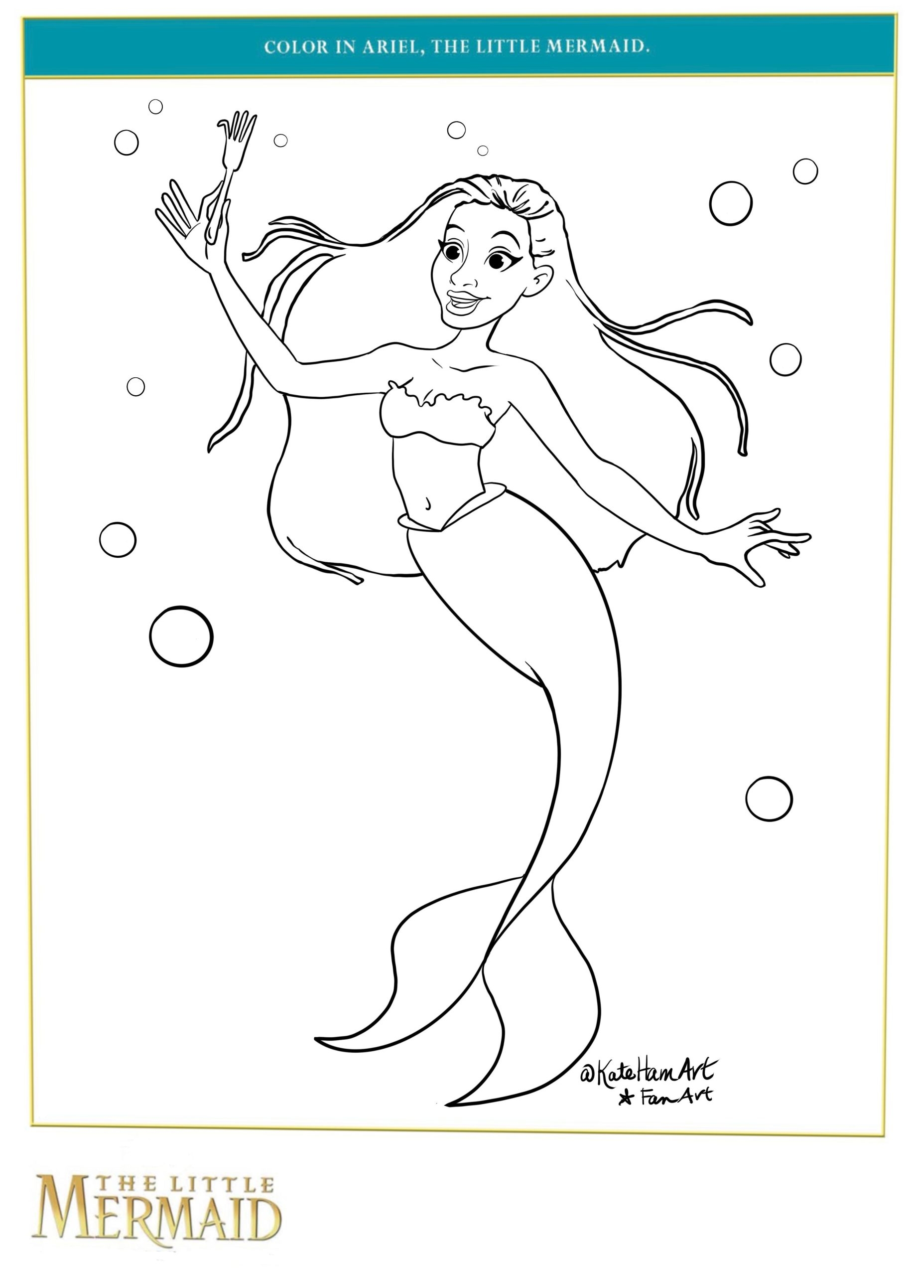 The Little Mermaid Coloring Pages Halle Bailey The Little Mermaid Coloring Pages Halle Bailey
