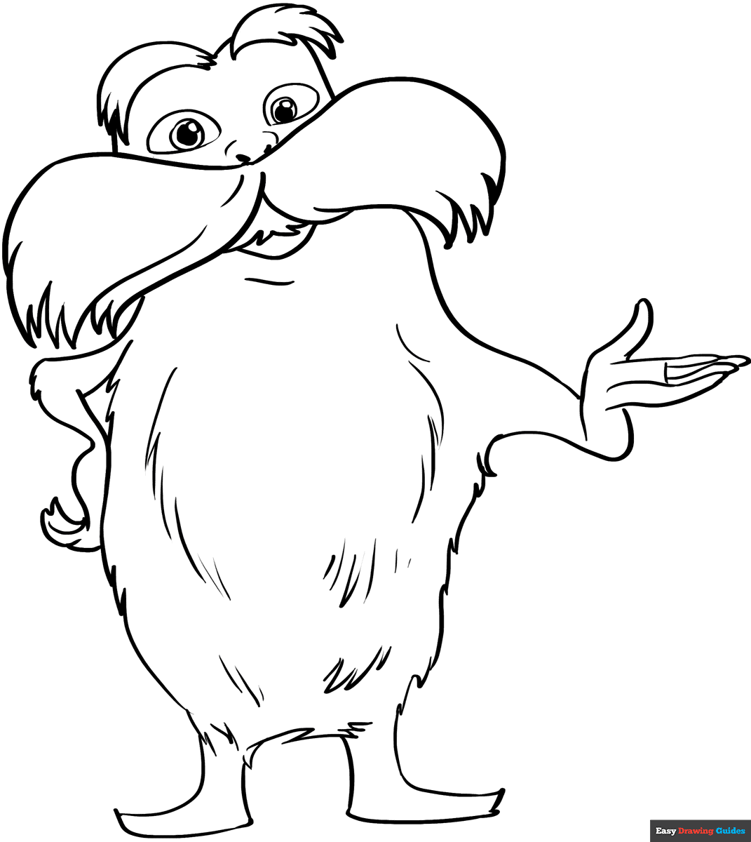 the lorax characters coloring pages