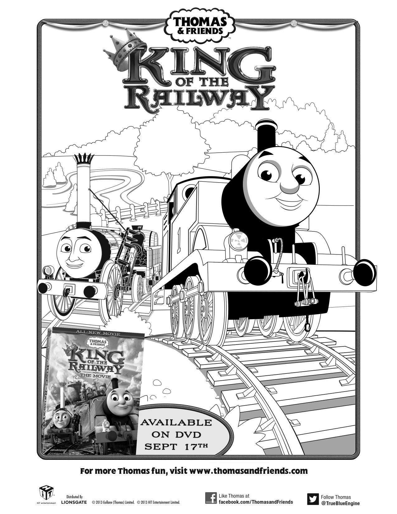 Thomas Friends King Of The Railway The Movie Printable Coloring Sheet Mama Likes This