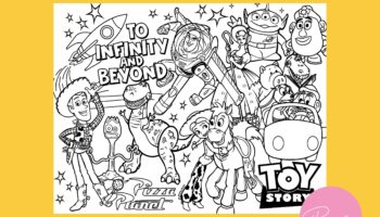 Toy Story Color Page Toy Story Birthday Coloring Page Toy Story Activity Party Favor Etsy