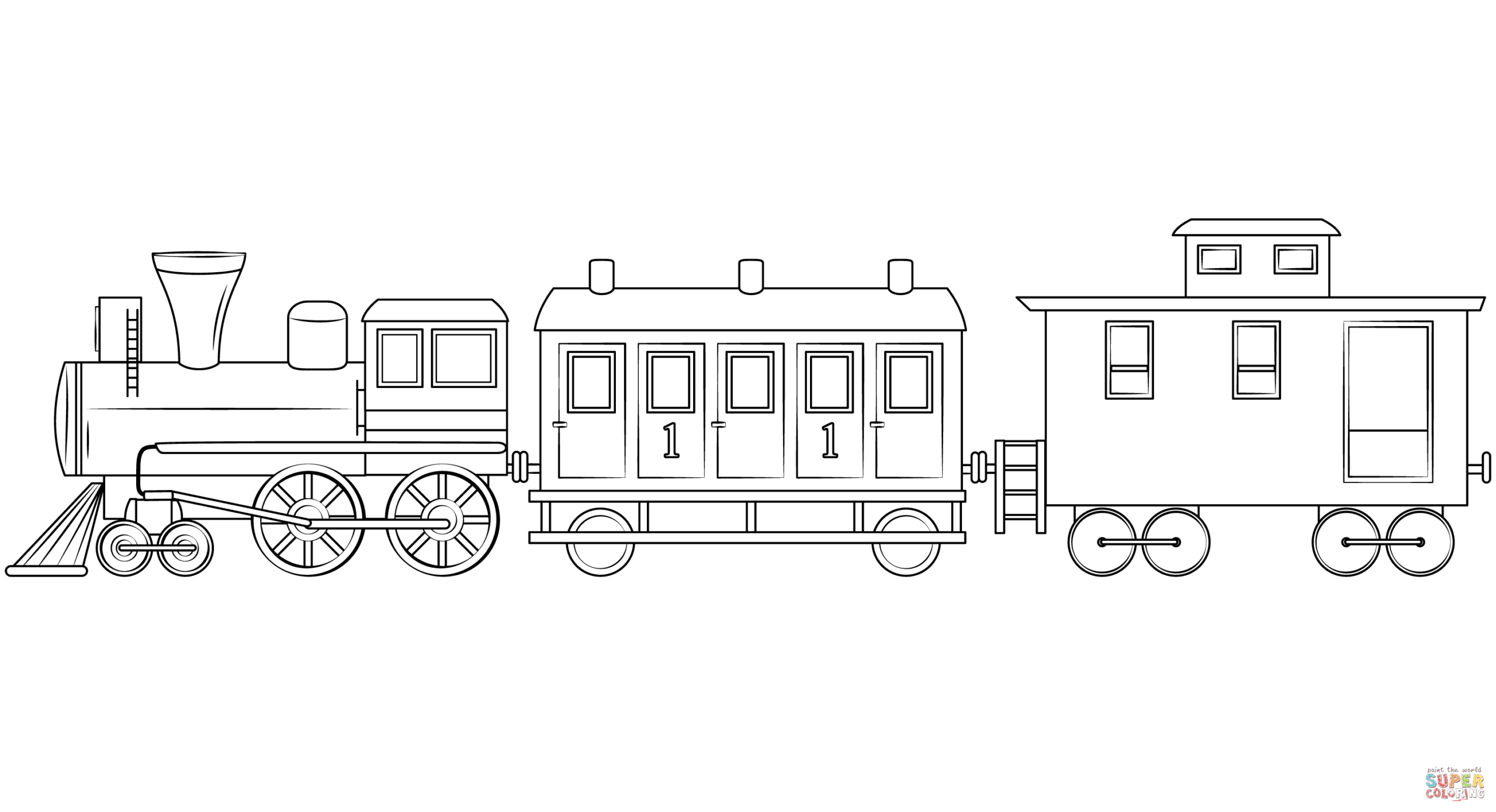 Train Coloring Page Free Printable