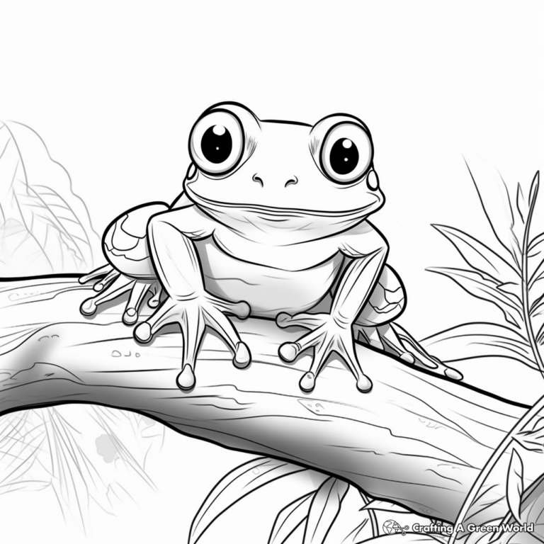 Tree Frog Coloring Pages Free Printable 