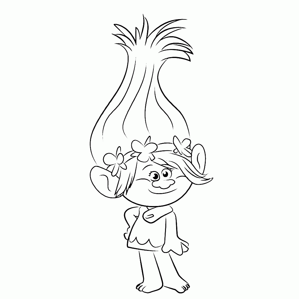 Trolls Free To Color For Children Trolls Coloring Pages