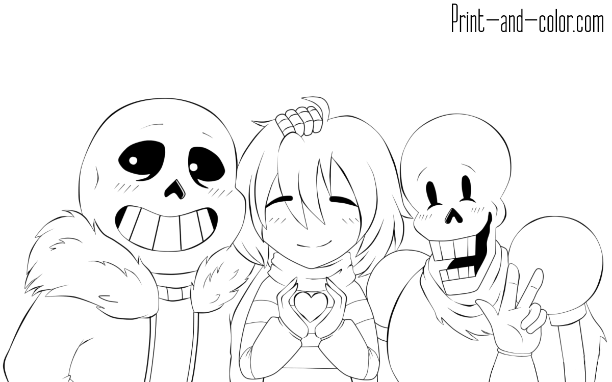Undertale Coloring Pages Print And Color