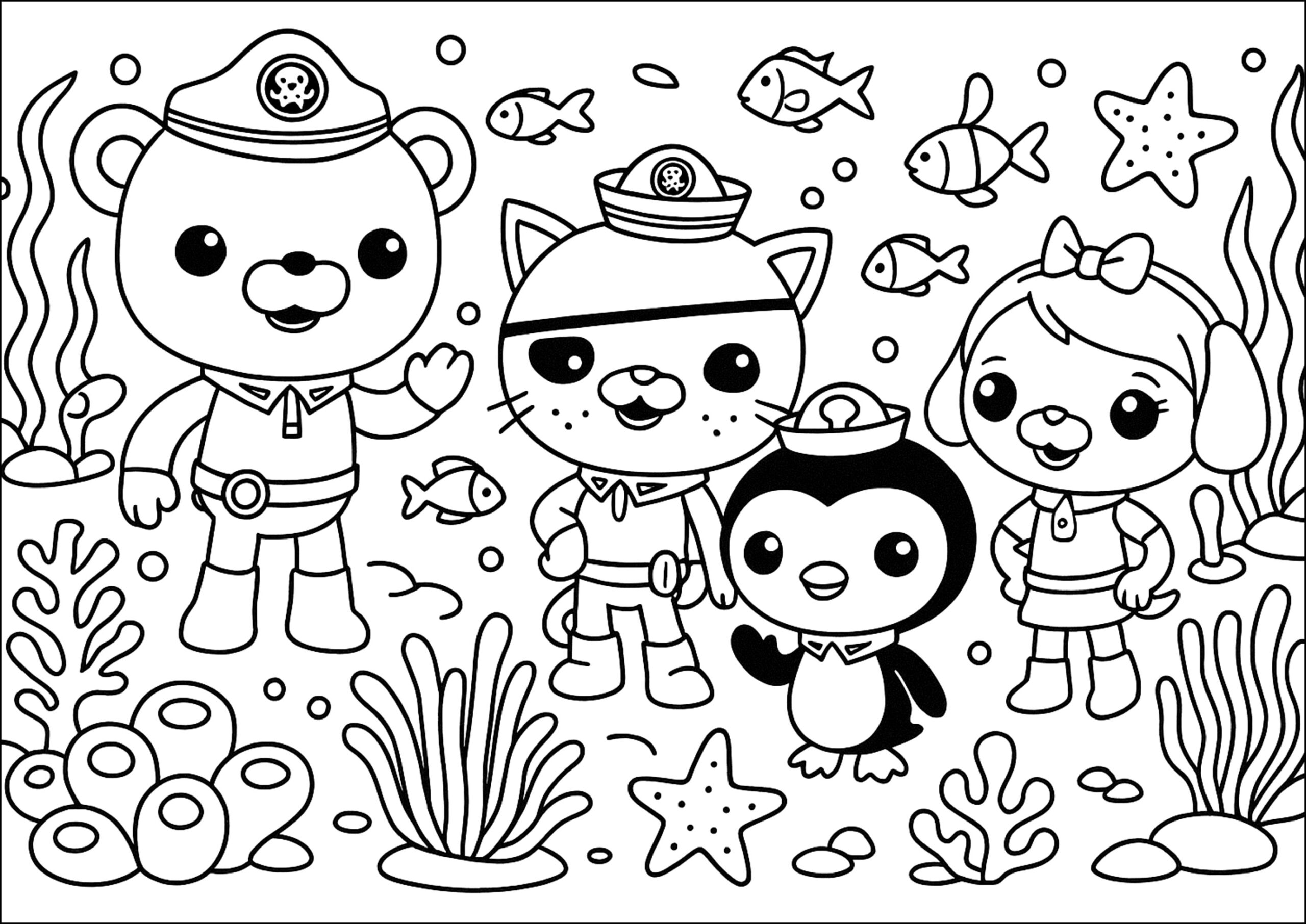 Underwater Adventure With The Crew Octonauts Coloring Pages