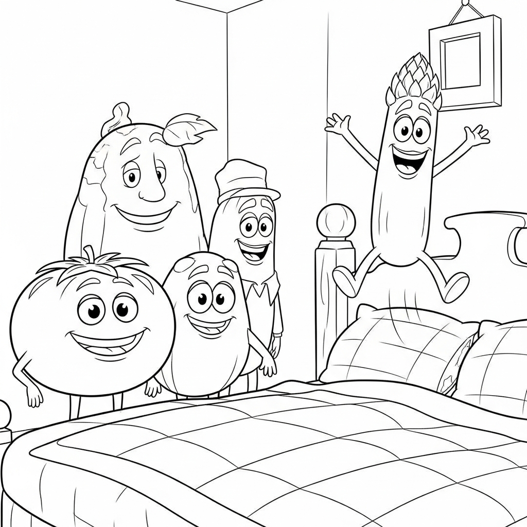 Veggie Friends Bedtime Fun Coloring app